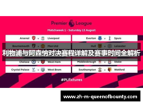 利物浦与阿森纳对决赛程详解及赛事时间全解析